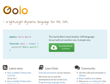 Tablet Screenshot of golo-lang.org